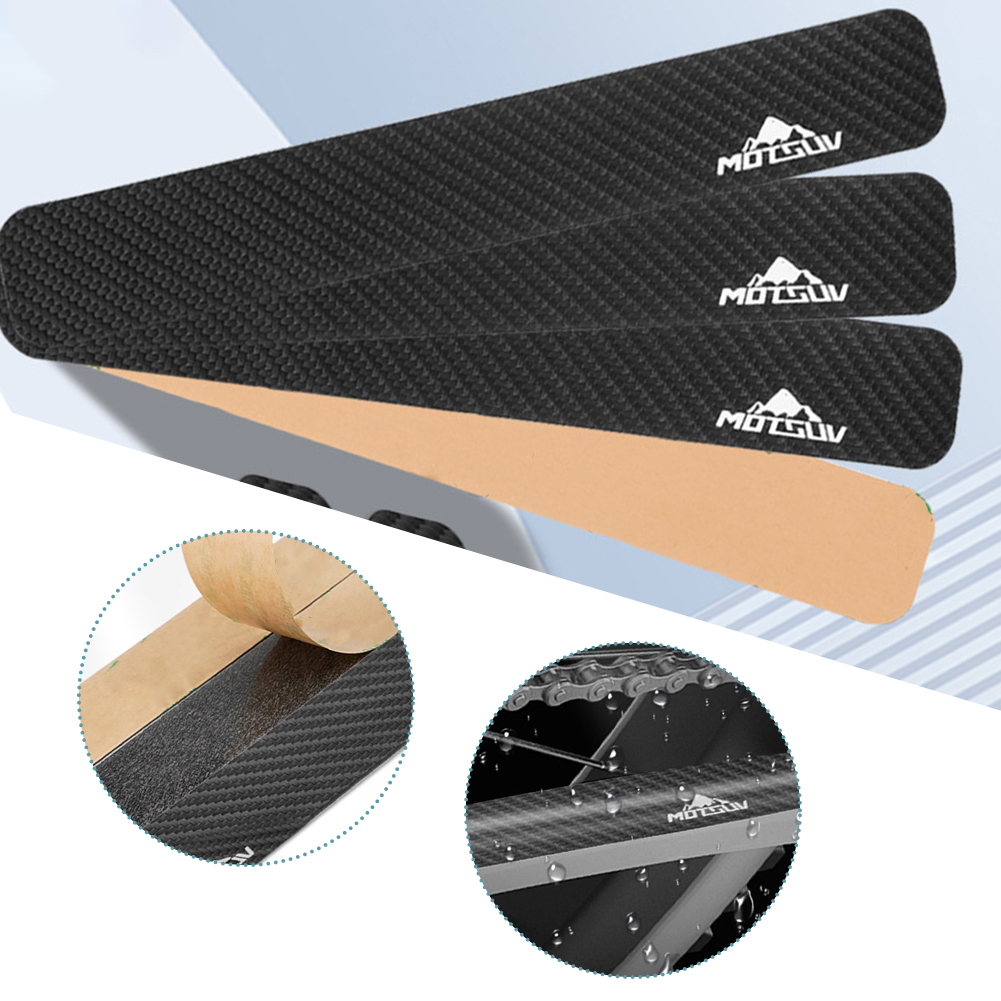 Chainstay Protector Wrap - 1x Bicycle Chain Protector Black Carbon