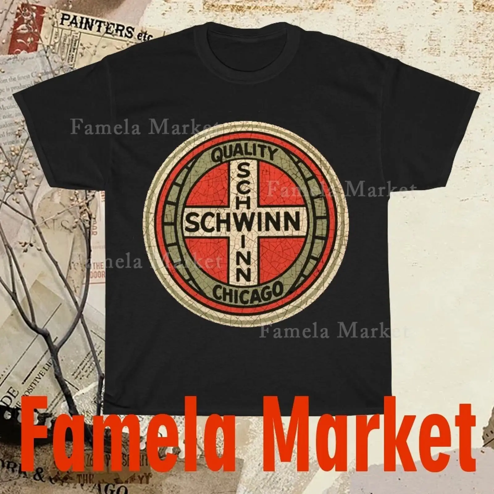 Mountain Biking Images - Schwinn Mountain Road Bike Logo TEE