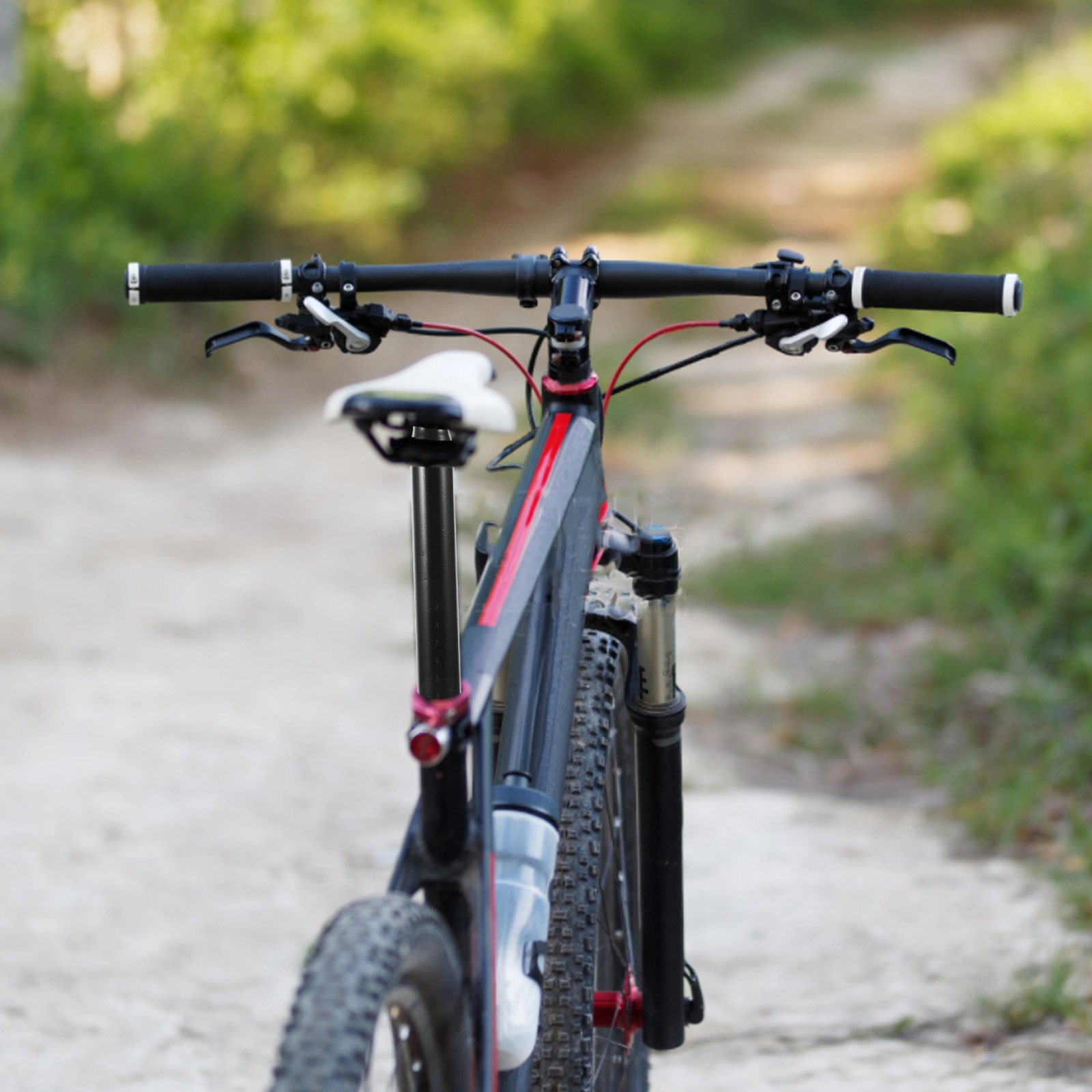 Mountain Biking Track - Seat Post High-Carbon Steel Adjustable Bicycle