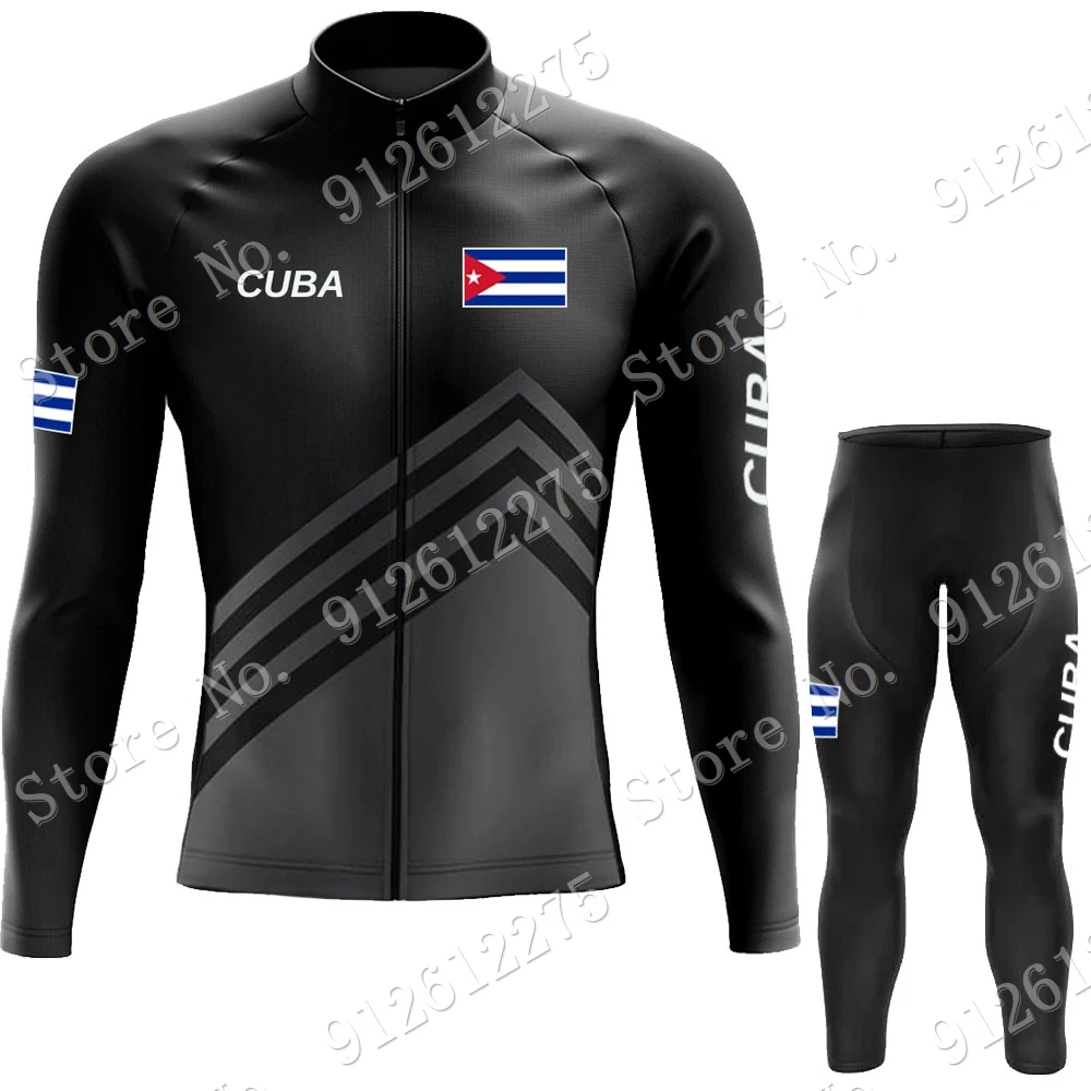 Cuba Cycling Jersey Set Cyclin - Mountain Biking Long Sleeve Shirt ulasan dan harga