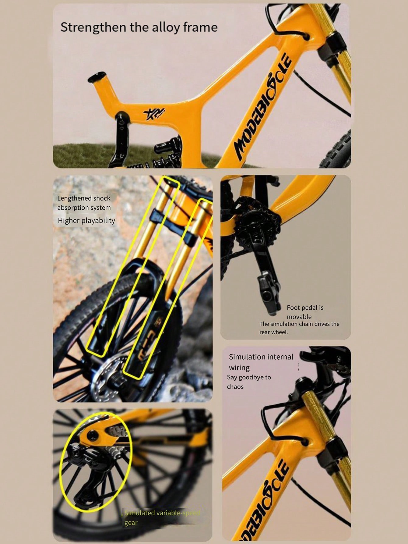 Upgraded dual shock absorber a - Mountain Biking Game ulasan dan harga