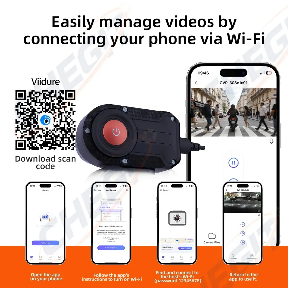 WiFi 2K HD Motorcycle DVR Wate - Mountain Biking Images ulasan dan harga