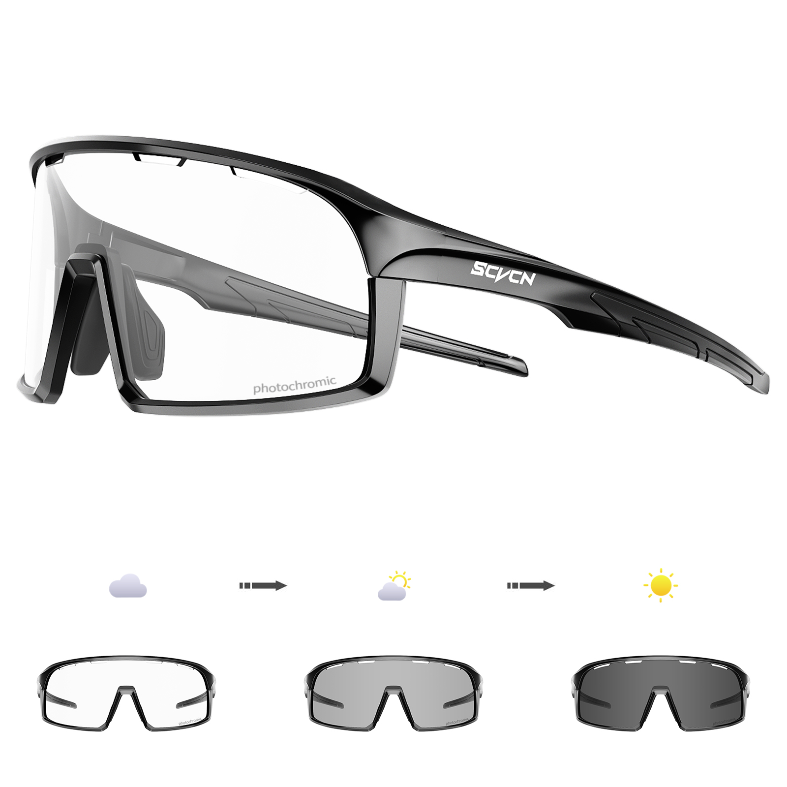 SCVCN Photochromic Sunglasses  - Mountain Biking Goggles ulasan dan harga