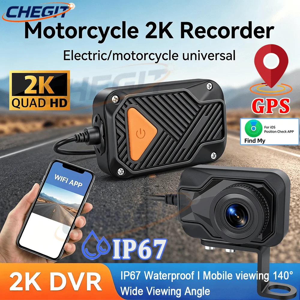 Motorcycle DVR 2K HD WiFi & AP - Mountain Biking Images ulasan dan harga