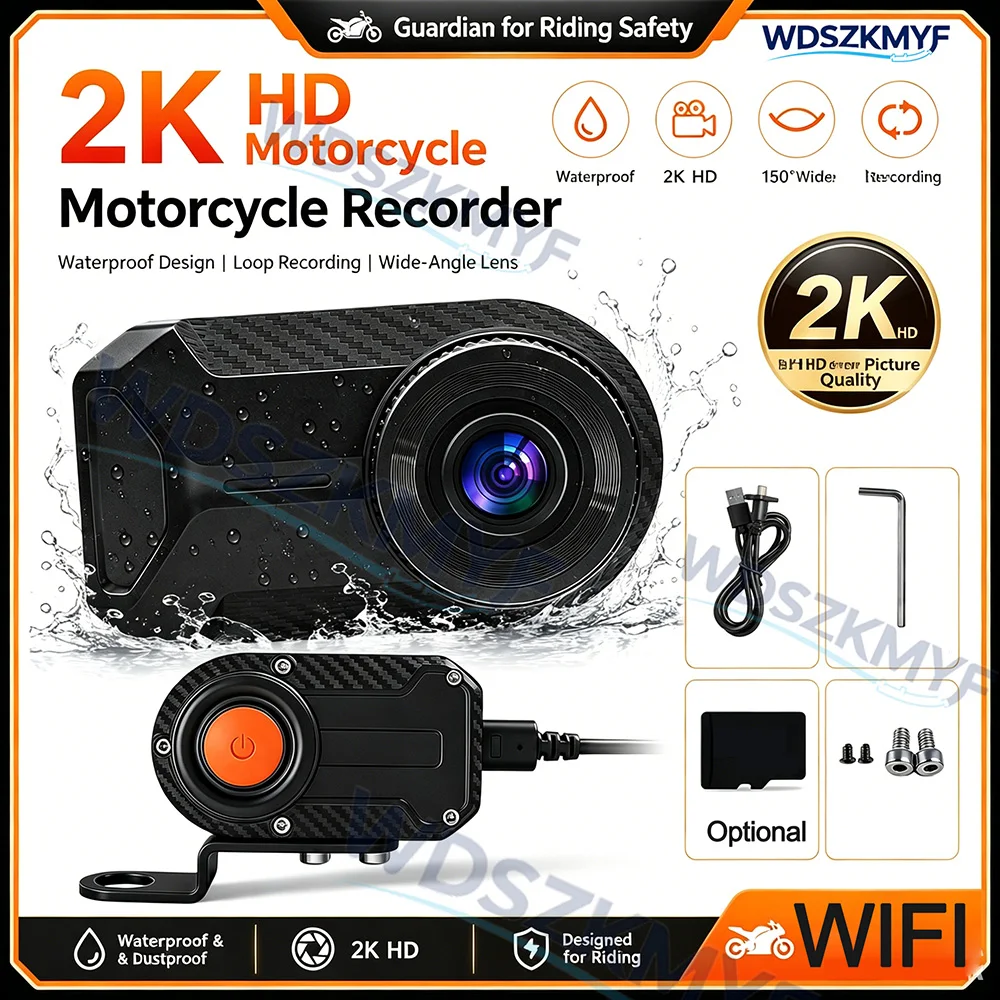 2K HD Motorcycle Dash Cam Blac - Mountain Biking Images ulasan dan harga