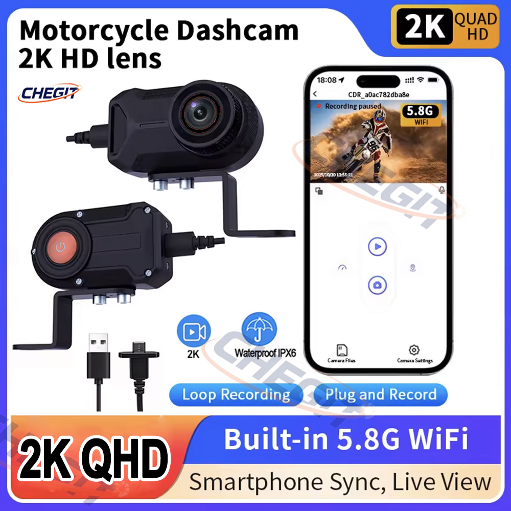 Motorcycle DVR 2K HD WiFi With - Mountain Biking Images ulasan dan harga