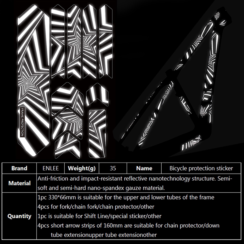 ENLEE Bicycle Frame Reflective - Mountain Biking Quotes ulasan dan harga