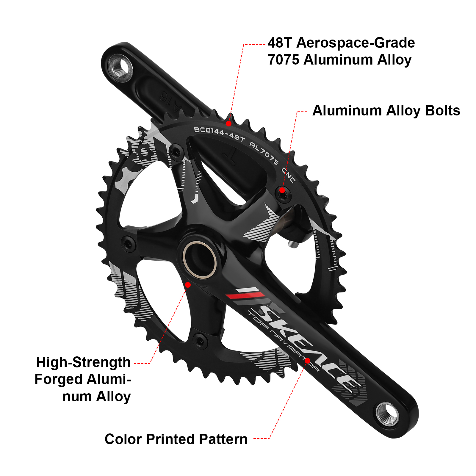 SKEACE Road Bike Crankset 144B - Mountain Biking Track ulasan dan harga