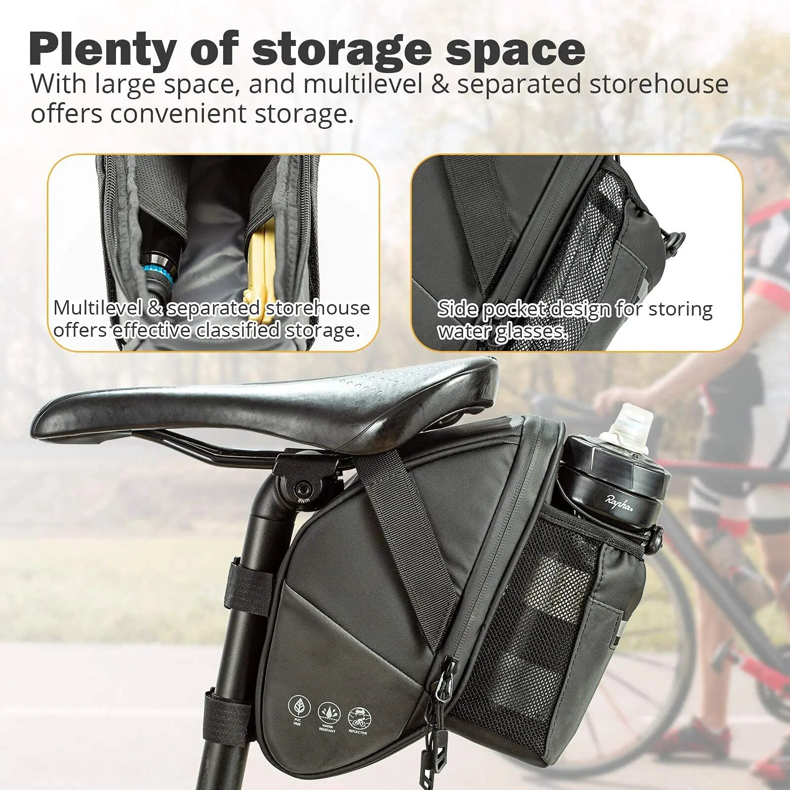 Bike Saddle Bag Waterproof Bik - Mountain Biking Hydration Pack ulasan dan harga
