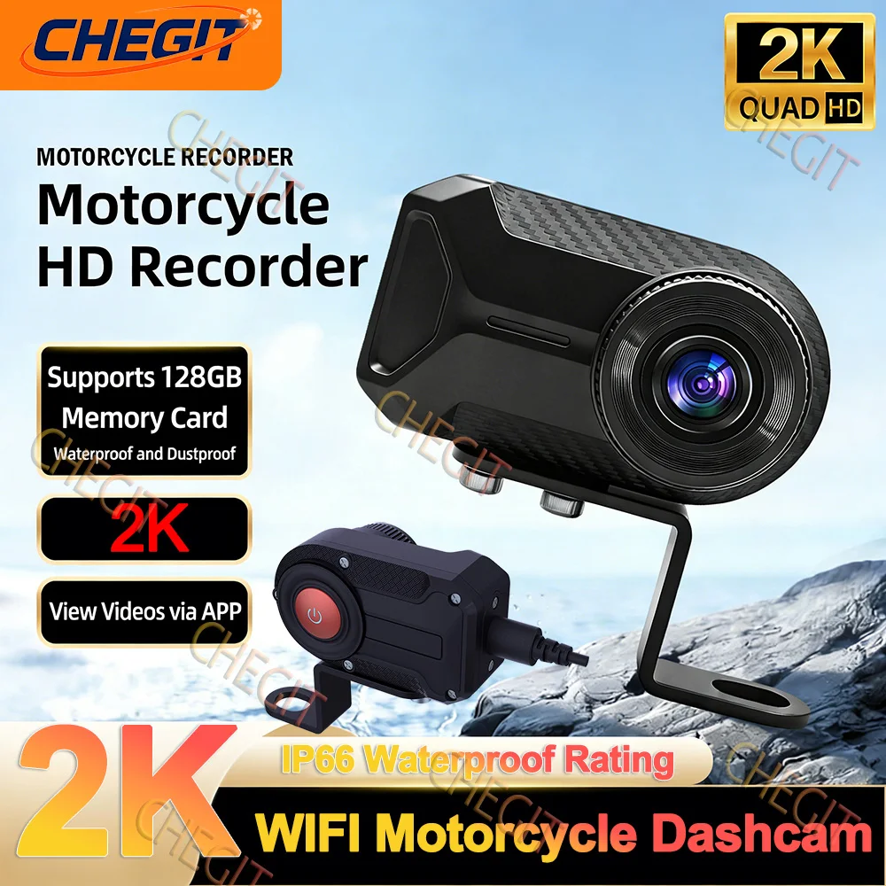 2K HD WiFi Motorcycle DVR With - Mountain Biking Images ulasan dan harga
